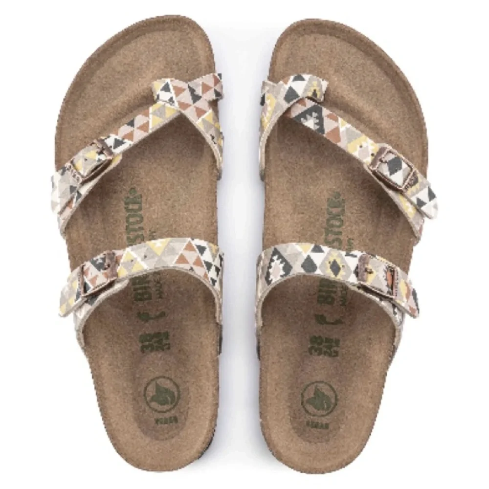 Birkenstock Mayari Vegan Birko-Flor Sandel Ethnic 38 RARE - Picture 2 of 7